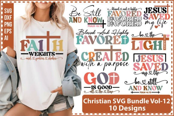 Christian SVG Bundle Vol-12: Graphics for T-Shirt Designs