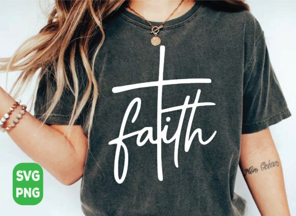 Faith Christian Bible Verse PNG, Cross