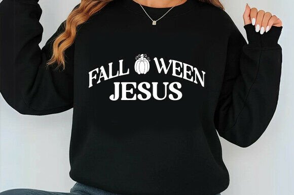Fall O Ween Jesus SVG: Religious Fall Graphics for T-Shirt Designs
