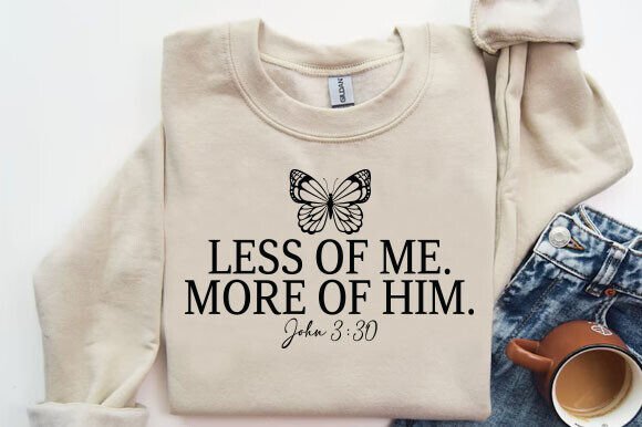 Jesus PNG: Less of Me, More of Him