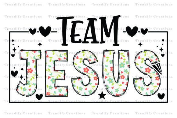 Team Jesus PNG for Sublimation