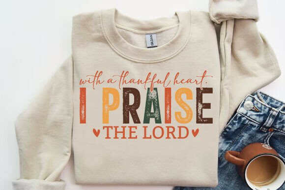 Thanksgiving SVG Christian PNG Graphics for T-Shirt Designs